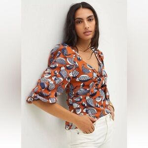 Eva Franco Anthropologie Tropical Sweetheart Blouse 2